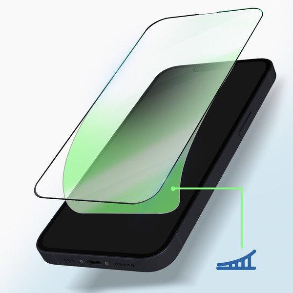 Avizar  Vitre iPhone 14 Adhésif Noir 