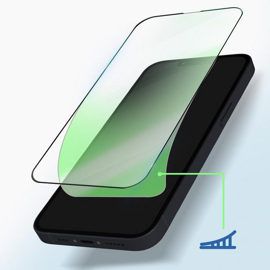 Avizar  Vitre iPhone 14 Adhésif Noir 