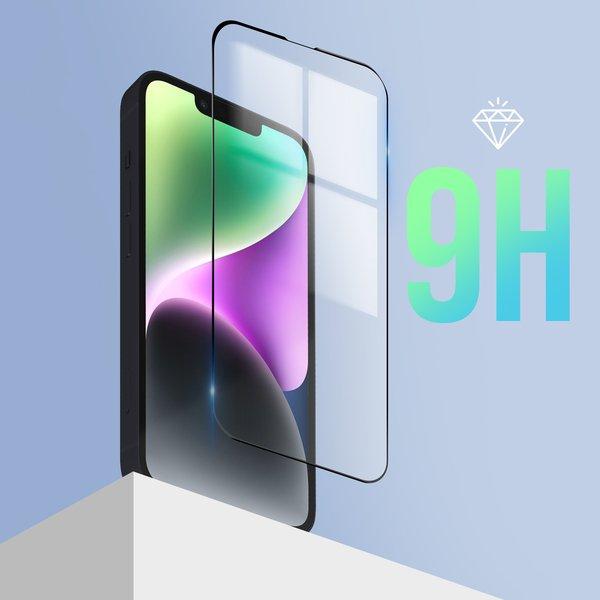 Avizar  Vitre iPhone 14 Adhésif Noir 