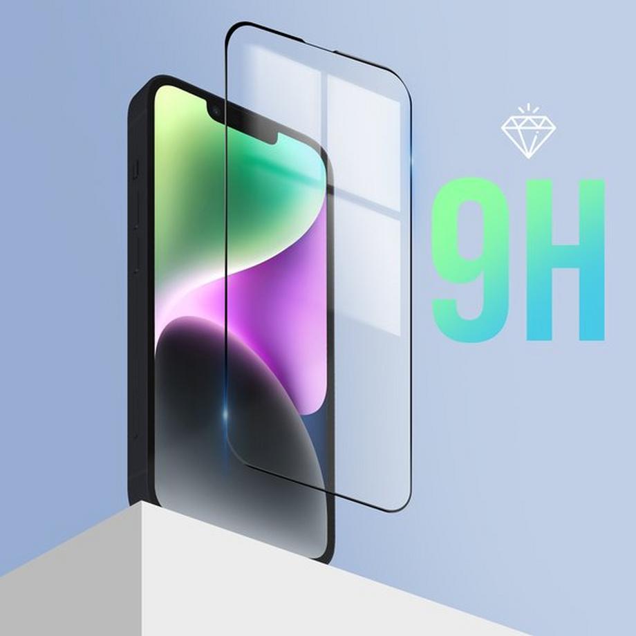 Avizar  Vitre iPhone 14 Adhésif Noir 