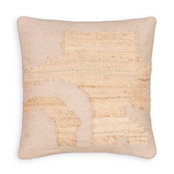 Housse de coussin 50 x 50 cm jute/laine