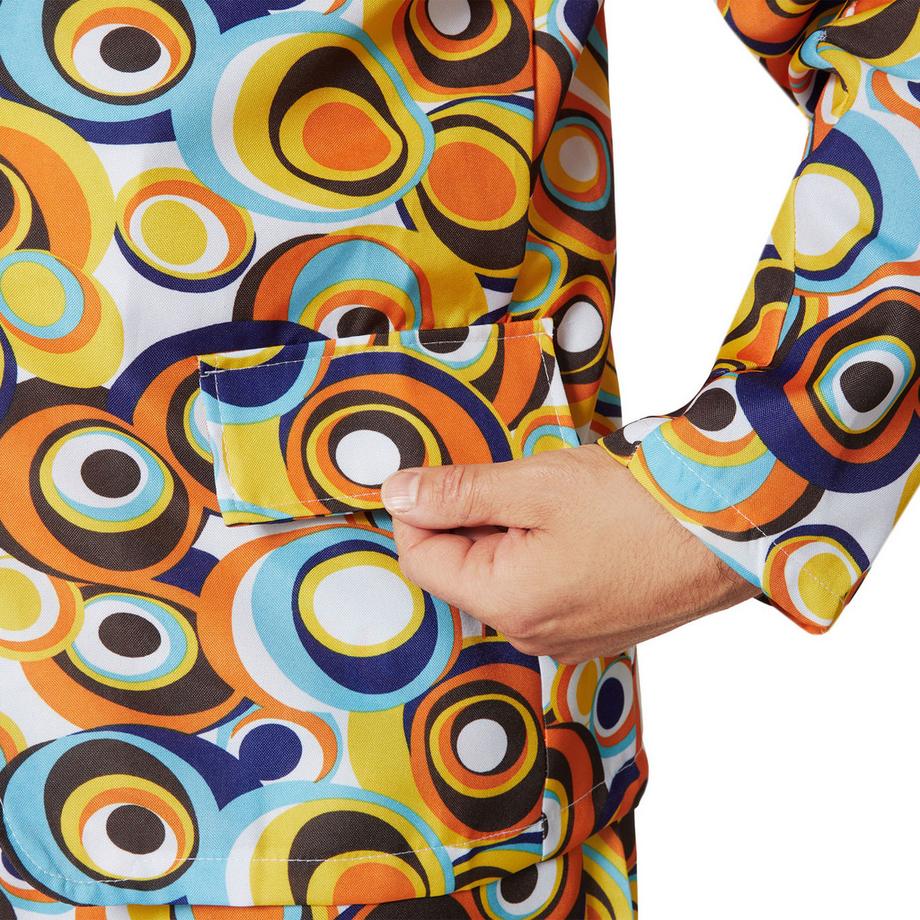 Tectake  kostüm  70er Jahre Disco Retro-Kreis-Muster 