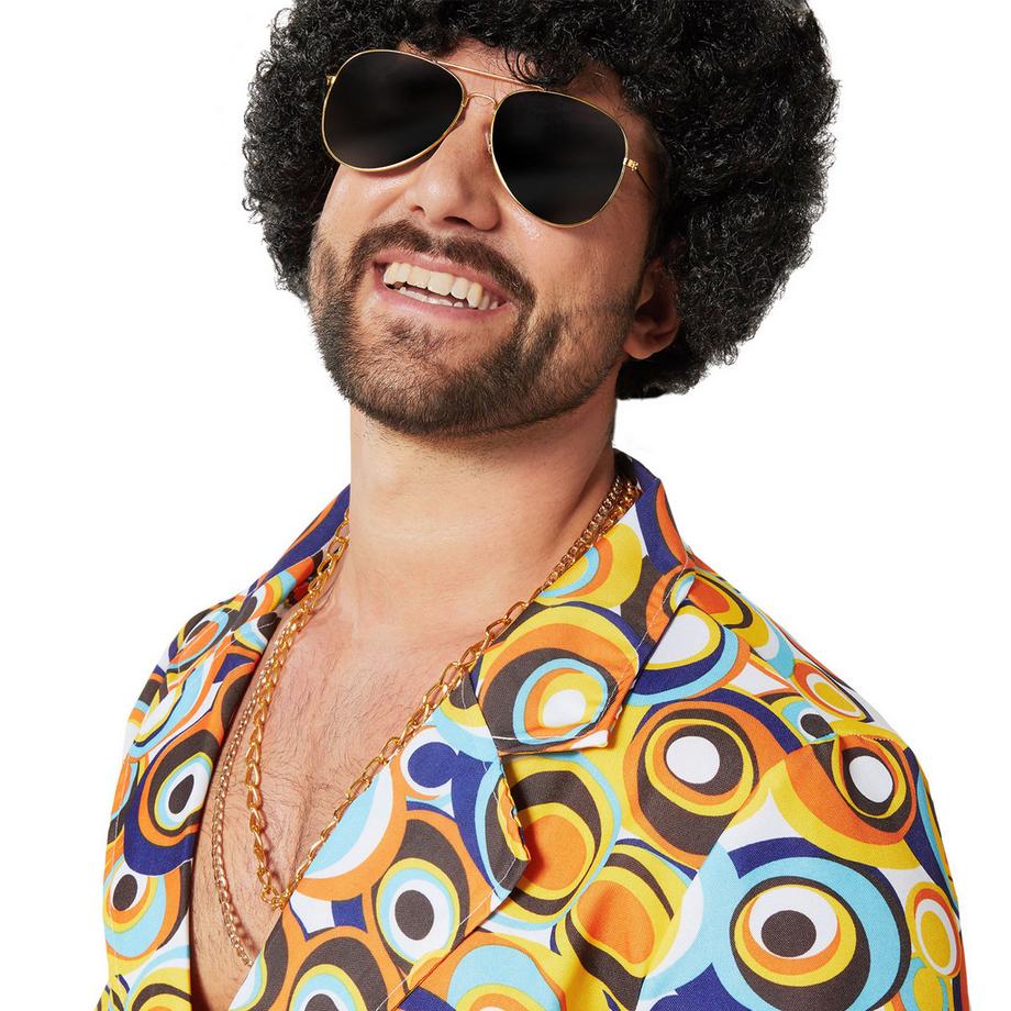 Tectake  kostüm  70er Jahre Disco Retro-Kreis-Muster 