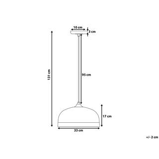 Beliani Hängeleuchte aus Aluminium Modern PARINA  