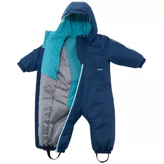 WEDZE COMBINAISON SKI B B CHAUDE 500 WARM LUGIKLIP BLEUE