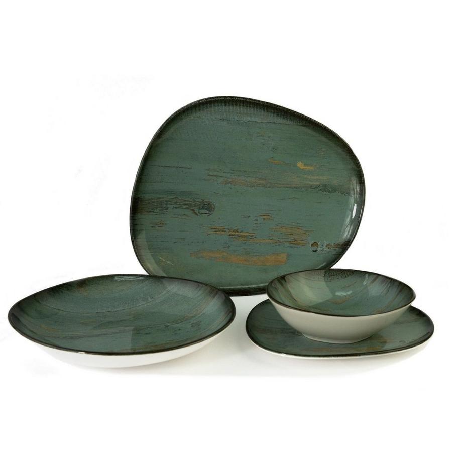 Ensembles de vaisselle - Madera - 24 pièces - 6 Personnes - Porcelaine