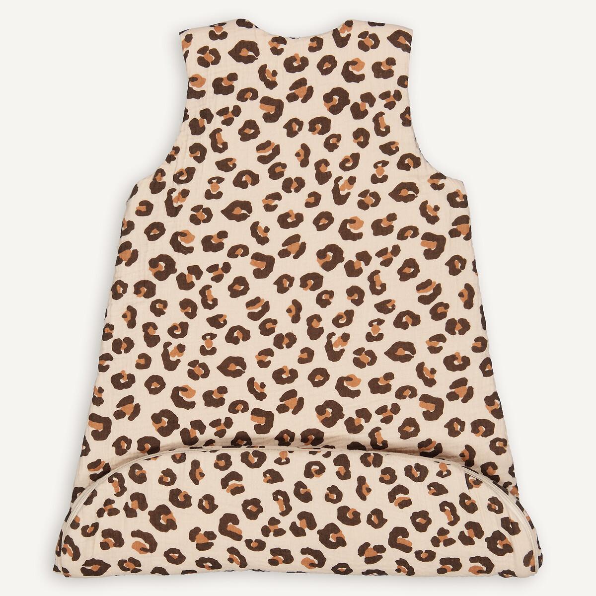 La Redoute Intérieurs Baumwollgaze Leopardenprint Schlafsack  
