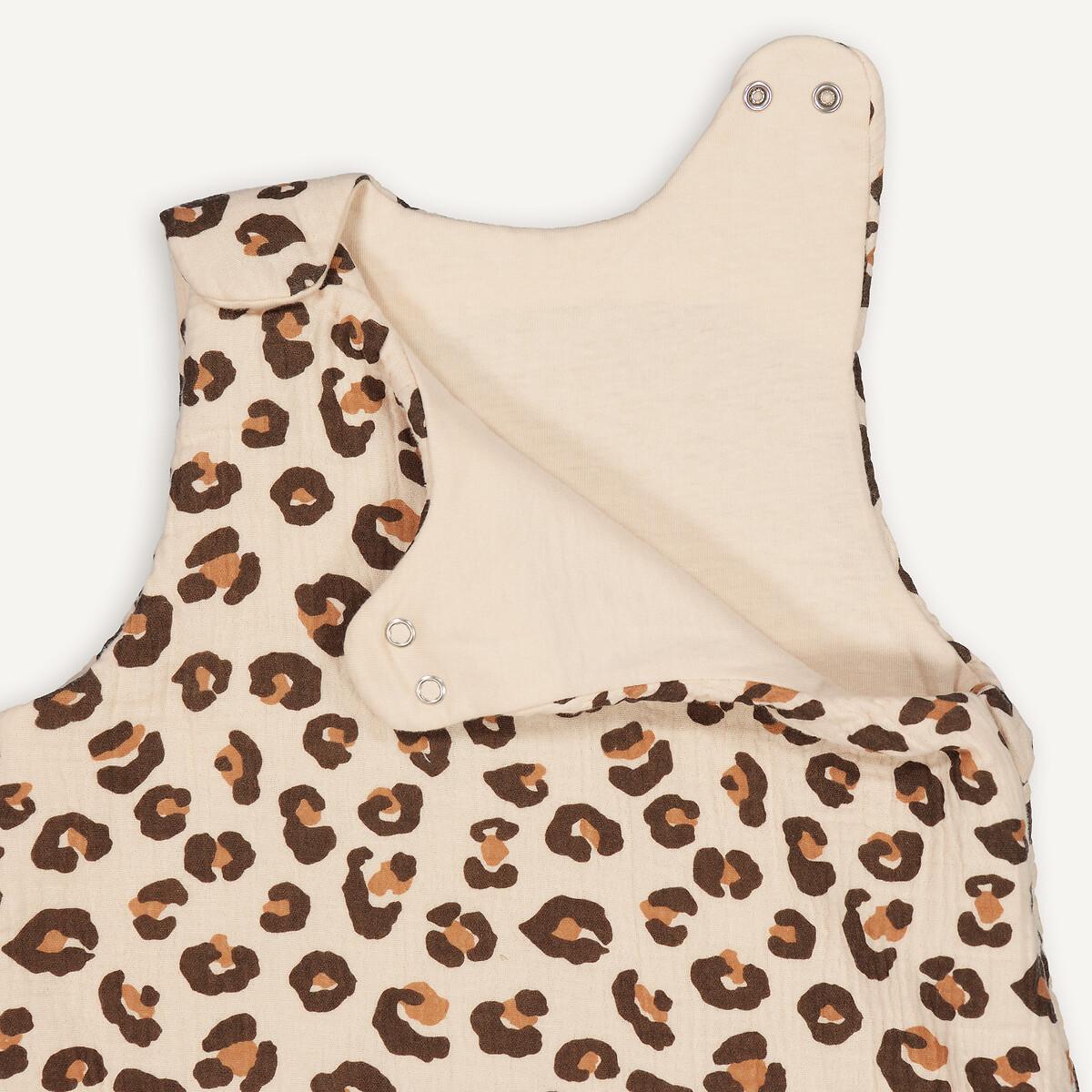 La Redoute Intérieurs Baumwollgaze Leopardenprint Schlafsack  