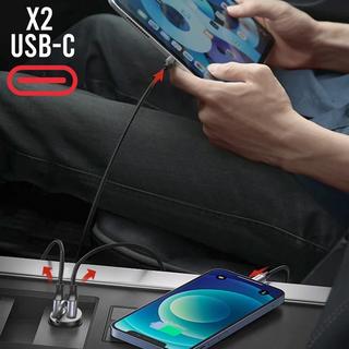 SWISSTEN  Chargeur Voiture 30W 2x USB-C Swissten 