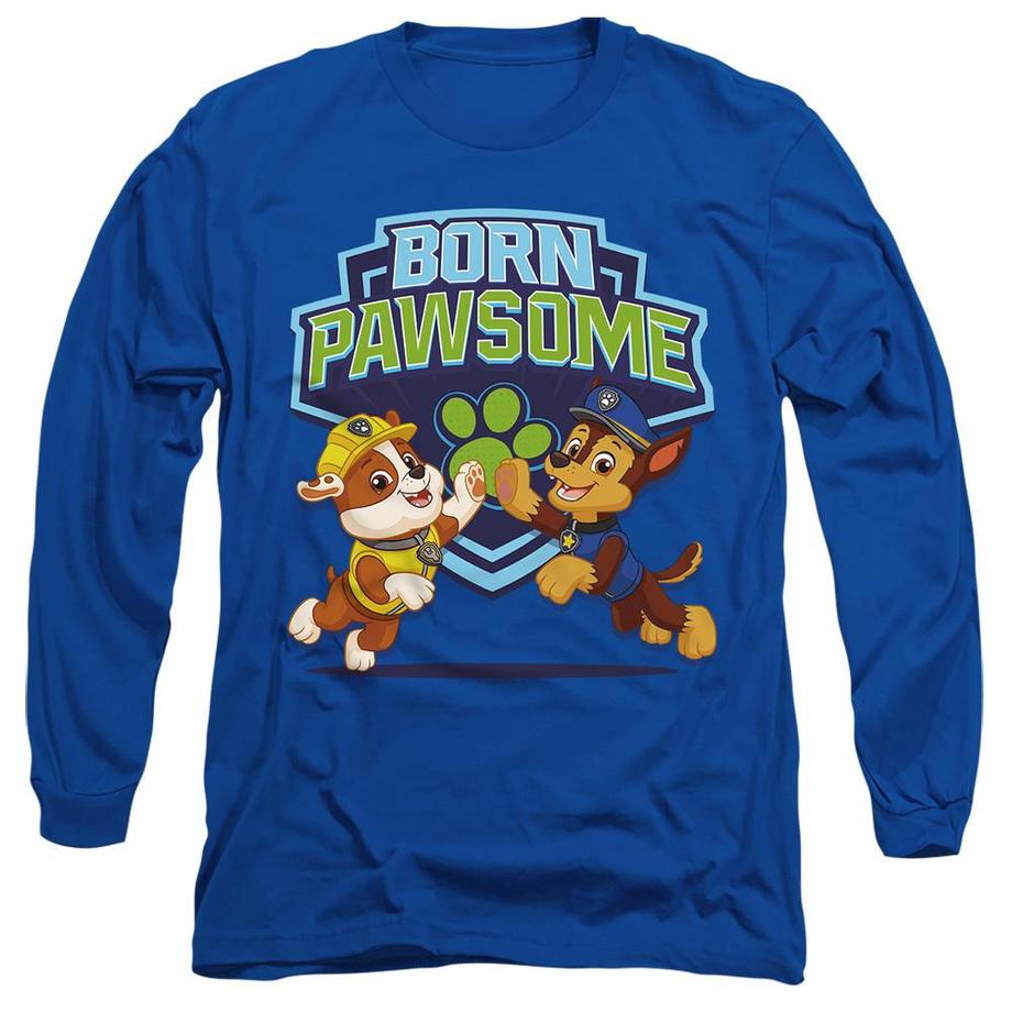 PAW PATROL Born Pawsome T-shirt stampata a maniche lunghe  