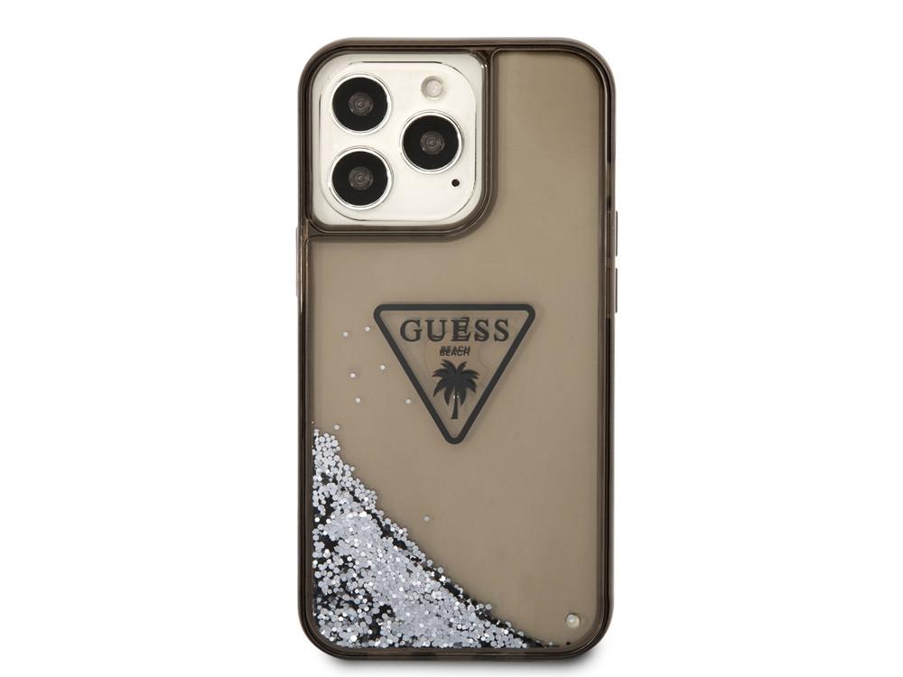GUESS  Coque iPhone 14 Pro Max Glitter Palm 