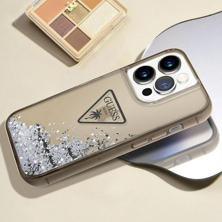 GUESS  Hülle iPhone 14 Pro Max Glitter Palm 