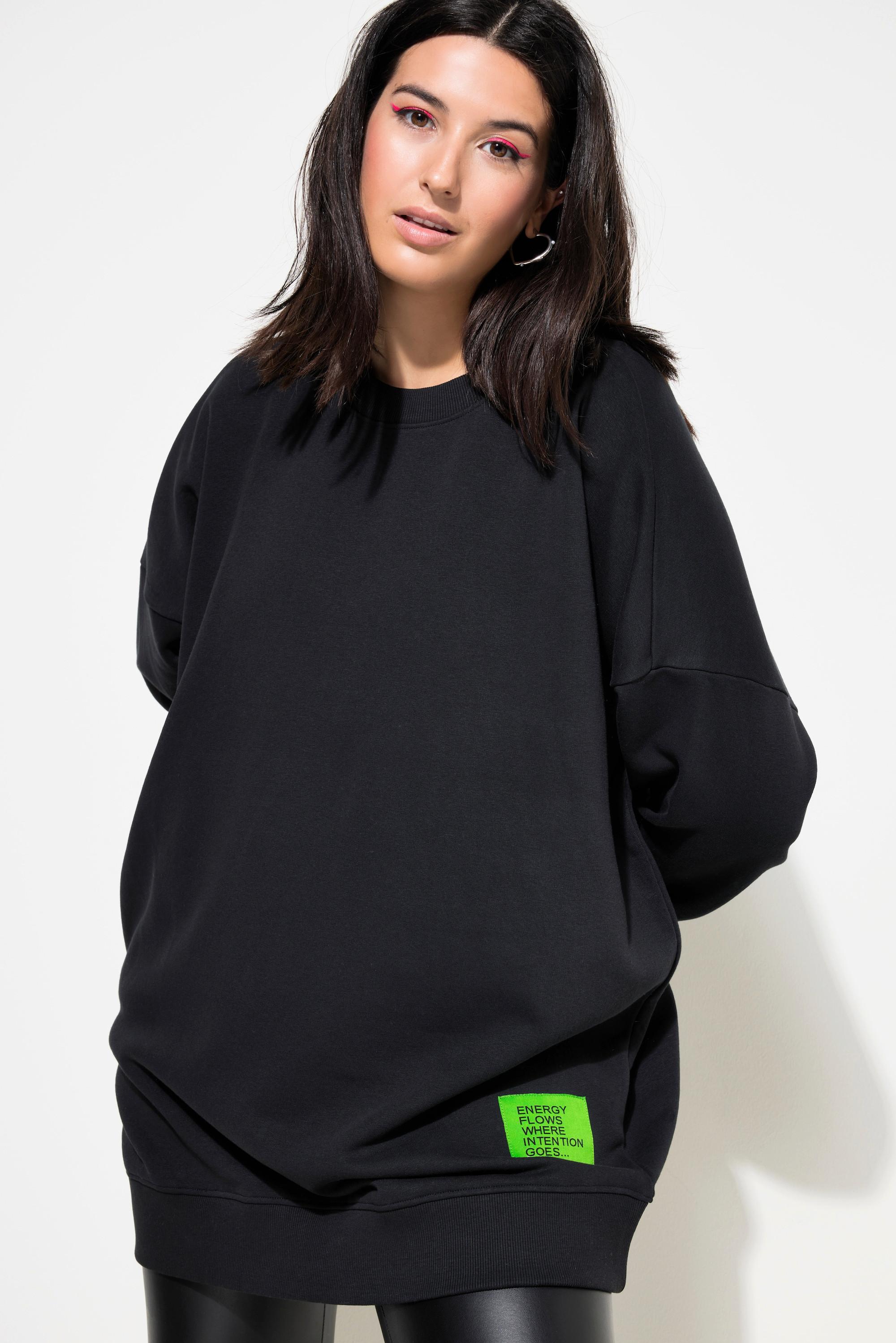 Studio Untold  Sweat-shirt oversized avec patch à message, encolure ronde et manches longues 