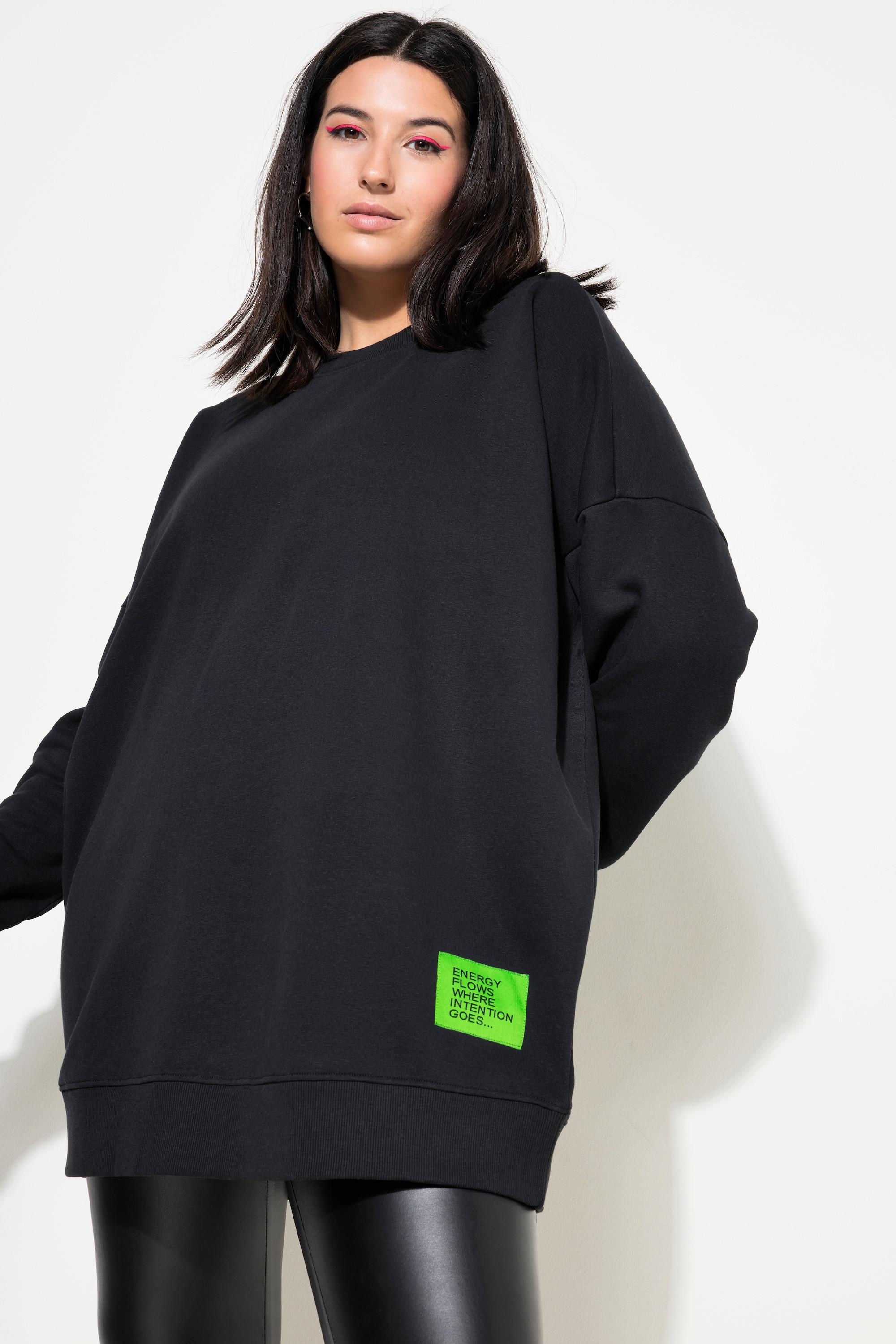 Studio Untold  Sweat-shirt oversized avec patch à message, encolure ronde et manches longues 