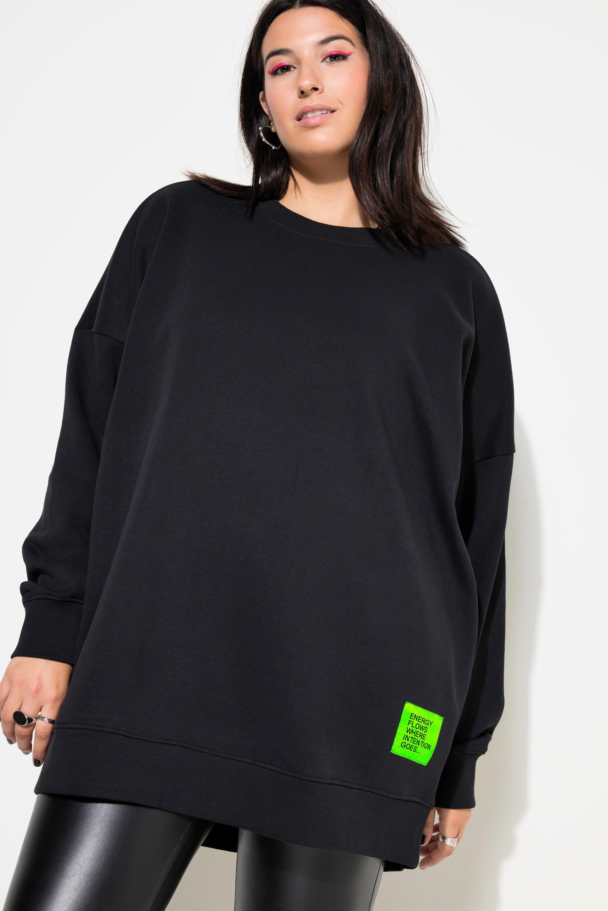 Studio Untold  Sweat-shirt oversized avec patch à message, encolure ronde et manches longues 