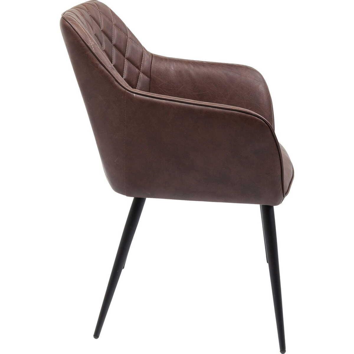 mutoni Chaise avec accoudoirs San Remo Vintage marron  