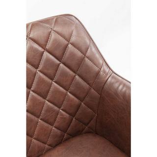 mutoni Chaise avec accoudoirs San Remo Vintage marron  