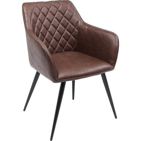 mutoni Chaise avec accoudoirs San Remo Vintage marron  