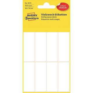 Avery-Zweckform AVERY ZWECKFORM Etiketten 50×19mm 3079Z weiss 48 Stück  