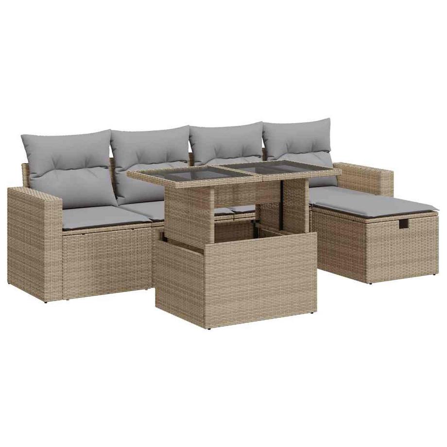 set divano da giardino Polirattan
