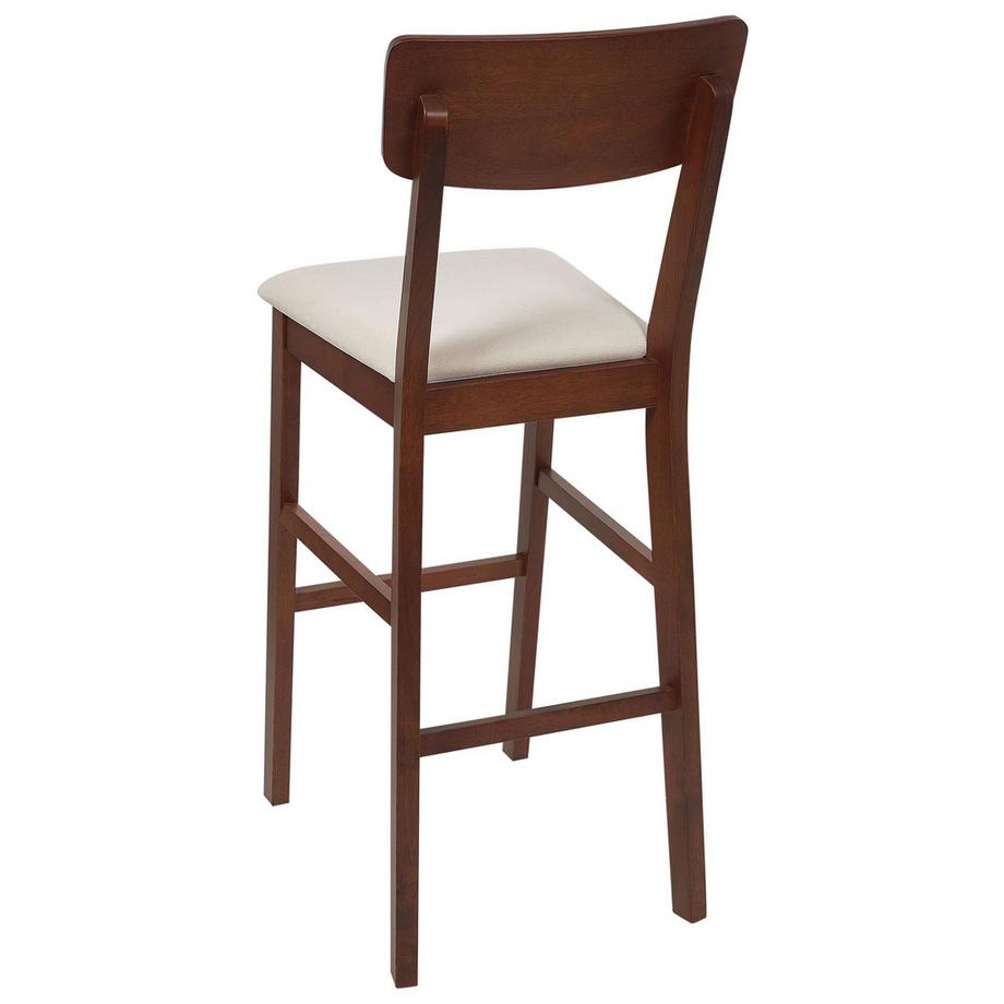 Beliani Set mit 2 Barstühlen aus Gummibaumholz  AMBLER  