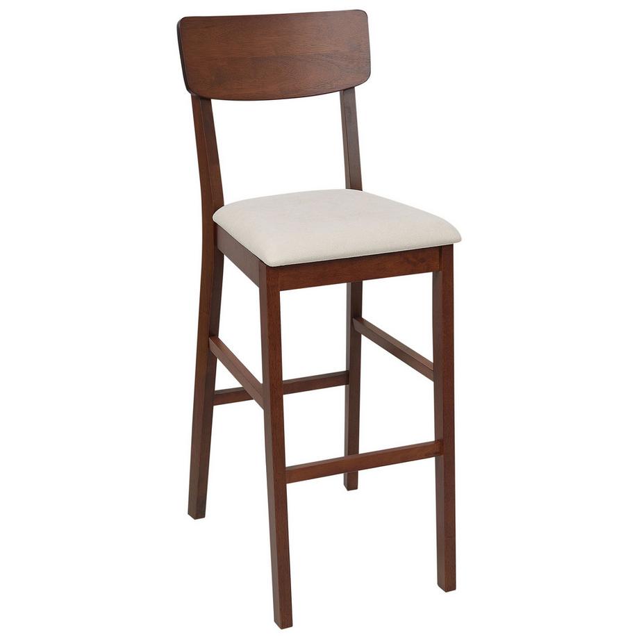 Beliani Set mit 2 Barstühlen aus Gummibaumholz  AMBLER  