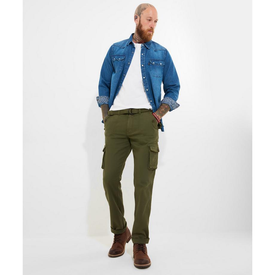 Joe Browns Pantaloni Cargo Cachi Vestibilità Rilassata  