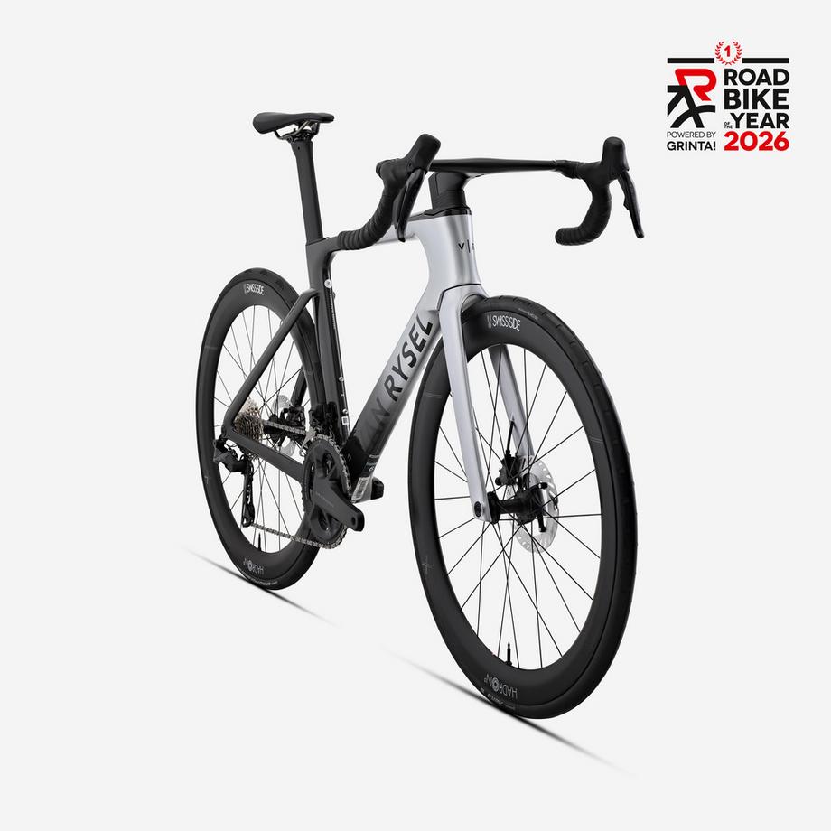 VAN RYSEL  Vélo de route Shimano Ultegra DI2 2x12v capteur de puissance, RCR-F Pro gris 