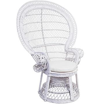 Fauteuil de jardin avec coussin Pavone blanc