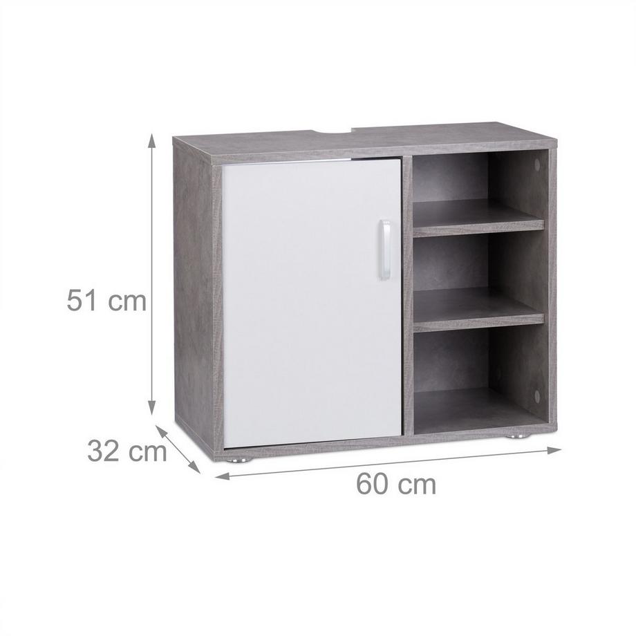 B2X Waschbeckenschrank 4 Fächer  