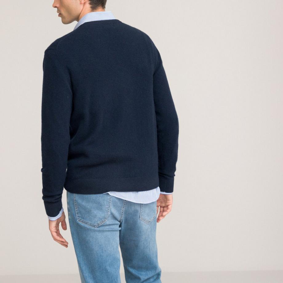 La Redoute Collections Pull col V en cachemire  