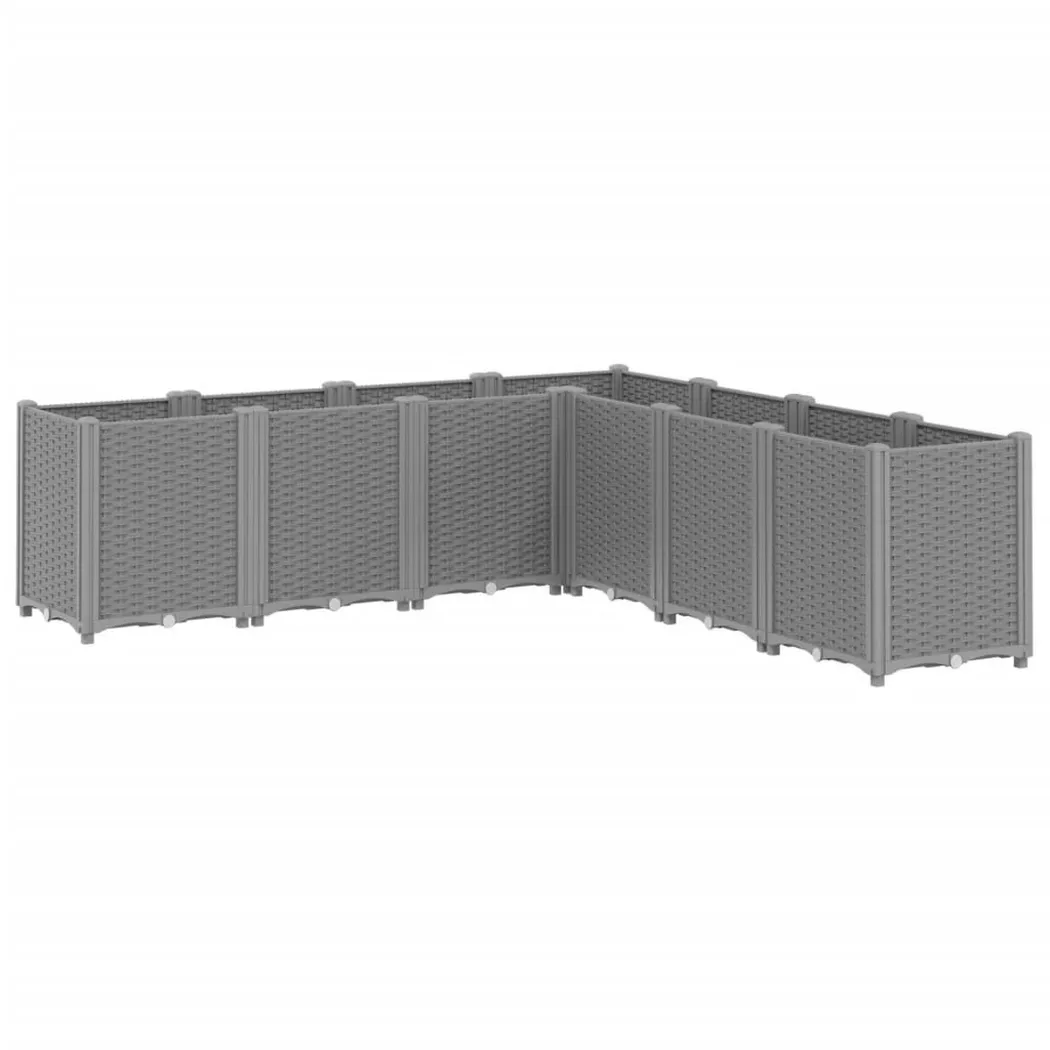 VidaXL - fioriera da giardino Polipropilene, One Size, Grigio