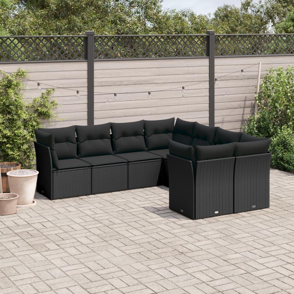 VidaXL set divano da giardino Polirattan  