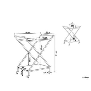 Beliani Servierwagen aus Eisen Modern IVERA  