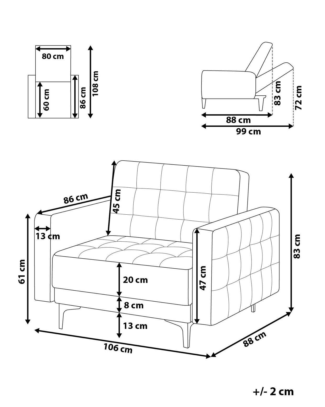 Beliani Sessel aus Polyester Modern ABERDEEN  