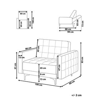 Beliani Sessel aus Polyester Modern ABERDEEN  