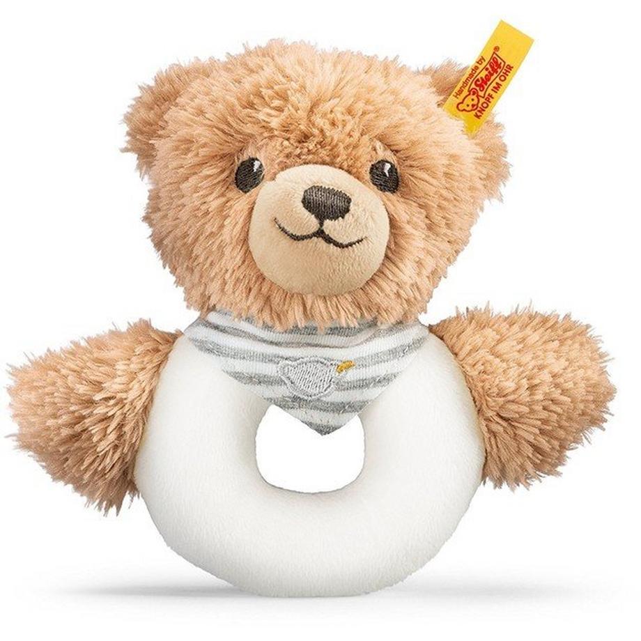 Baby Kollektion Schlaf-gut-Bär Greifring Grau (12cm)