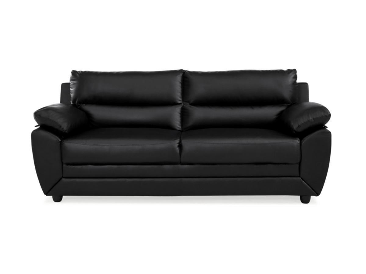 Vente-unique Sofa 3Sitzer Kunstleder MANOA  