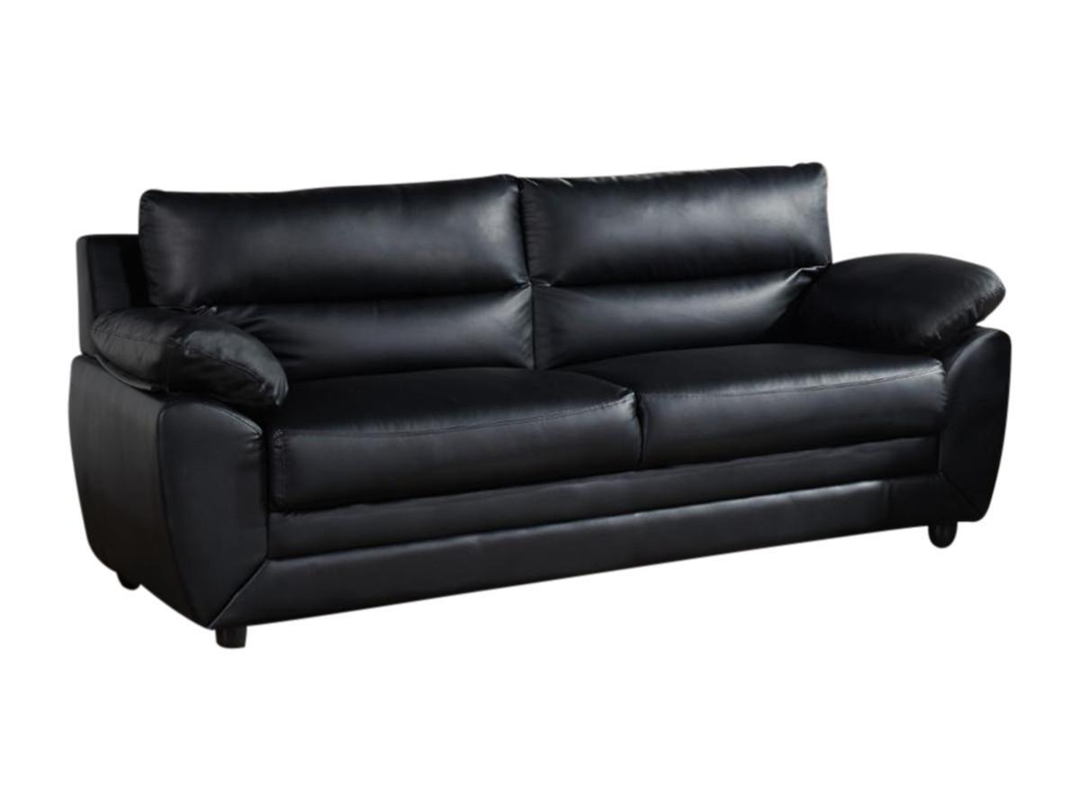 Vente-unique Sofa 3Sitzer Kunstleder MANOA  