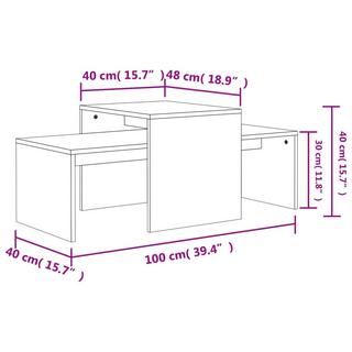 VidaXL Table basse bois d'ingénierie  