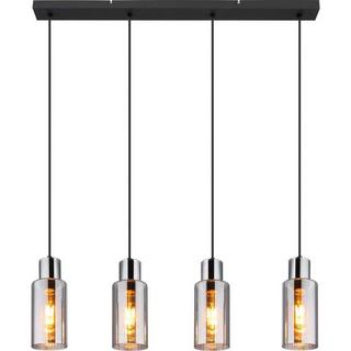 mutoni light Suspension Lidaria métal noir mat 4xE27  