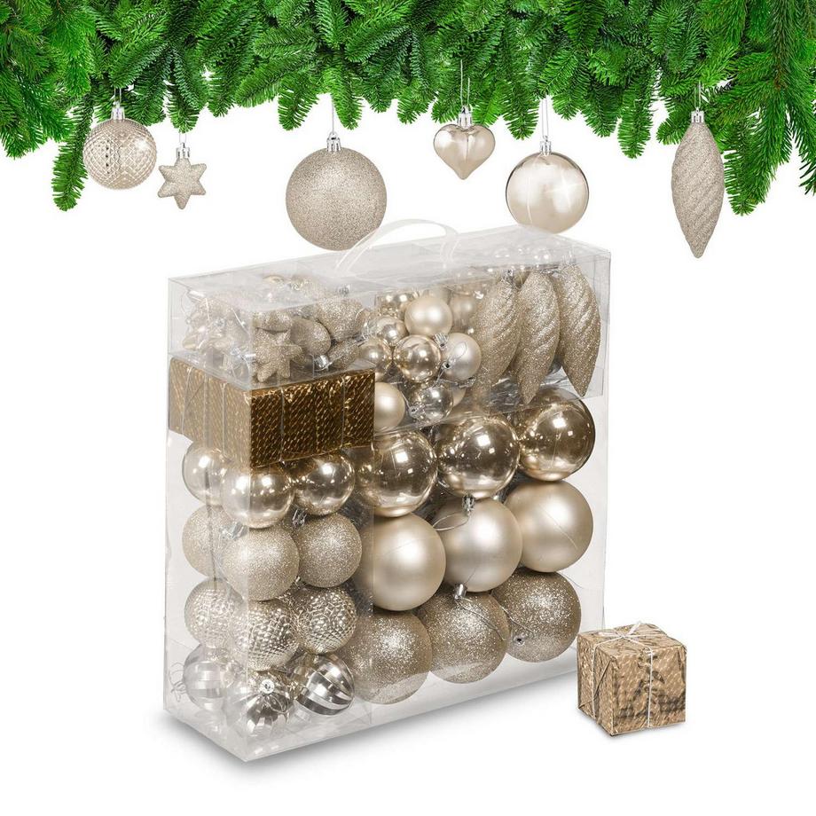Set di palline per albero di Natale, confezione da 110