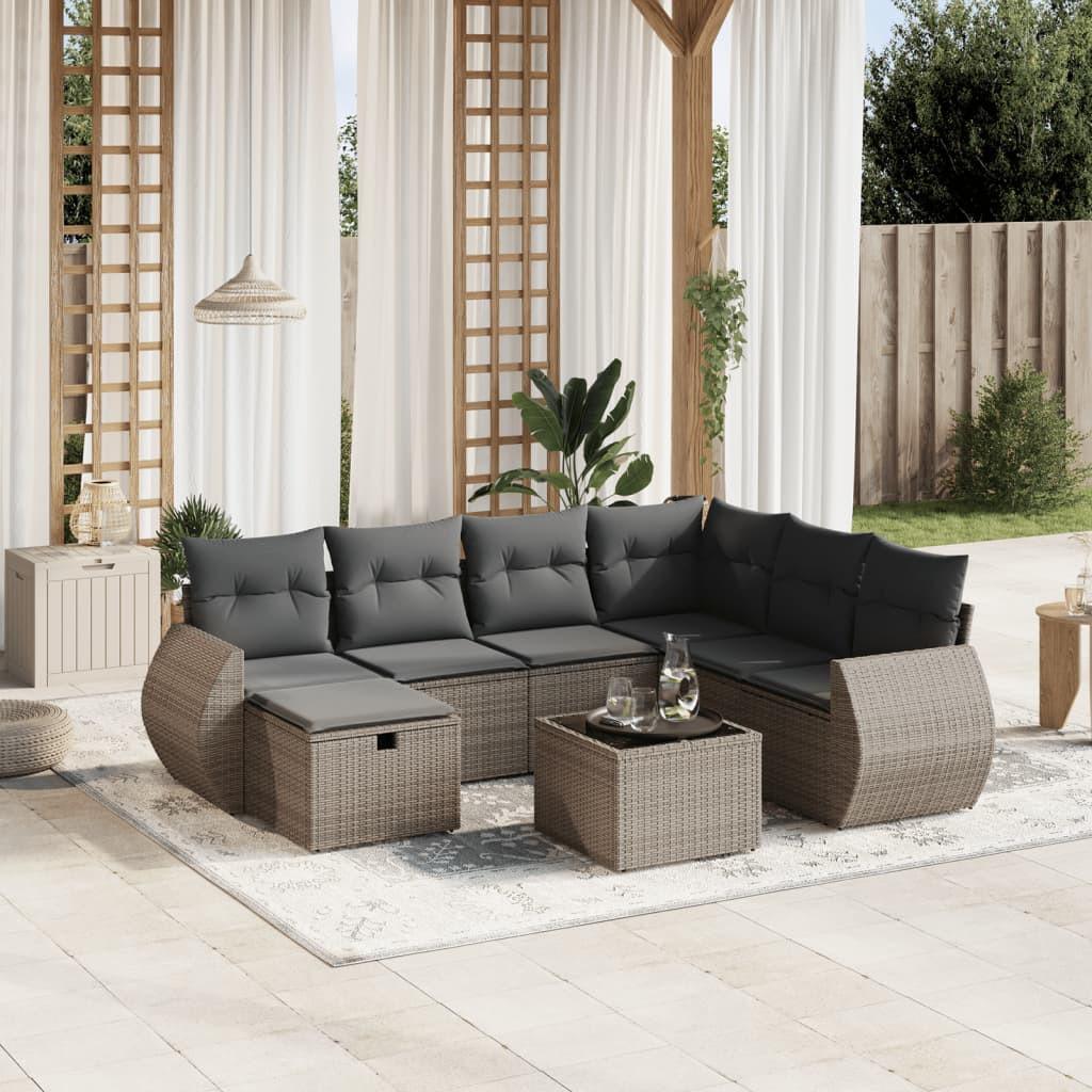 VidaXL set divano da giardino Polirattan  