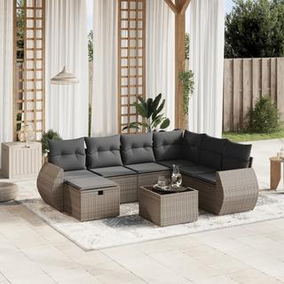 VidaXL set divano da giardino Polirattan  