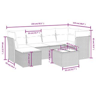 VidaXL Garten sofagarnitur poly-rattan  