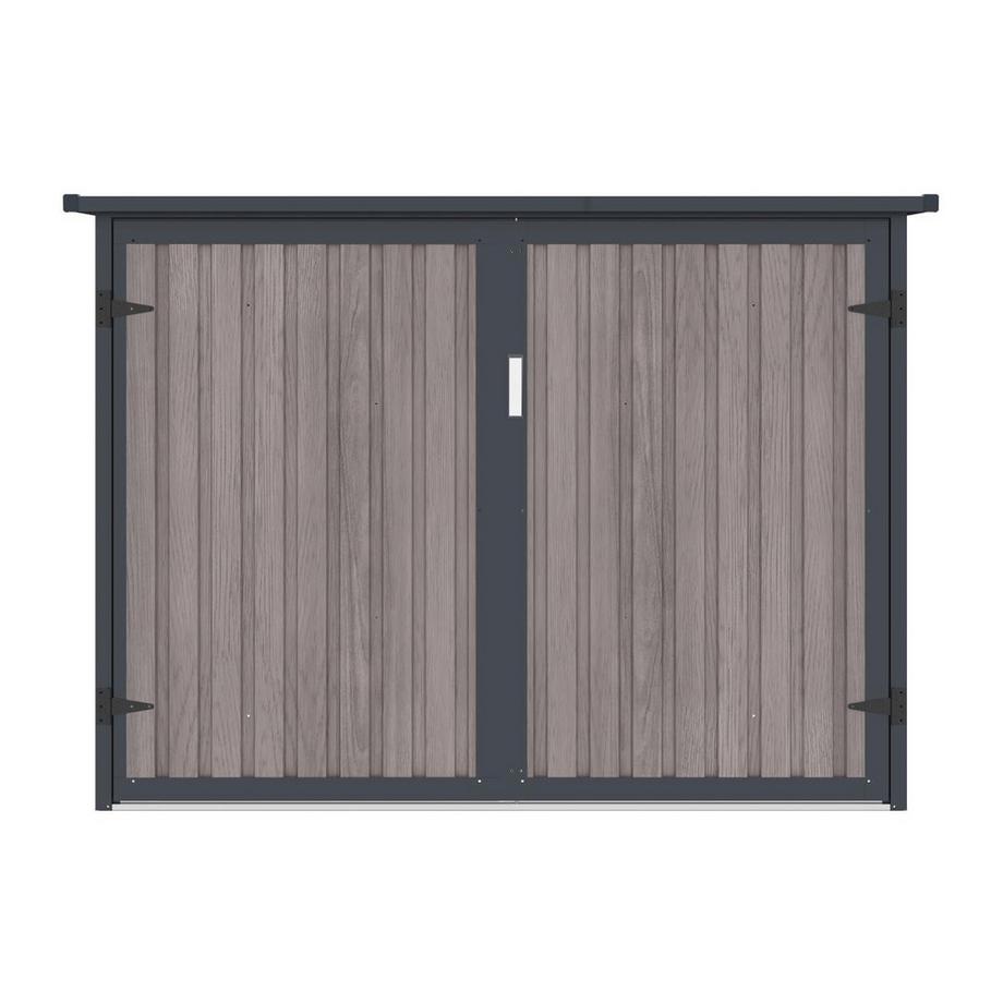 Vente-unique Abri à vélo métal en acier galvanisé effet bois 4 m² pour 4 vélos - NIKI  