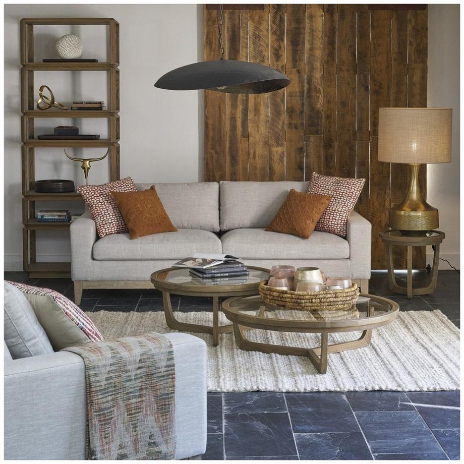 Blanc d'Ivoire Table basse Maxton chêne naturel 80  