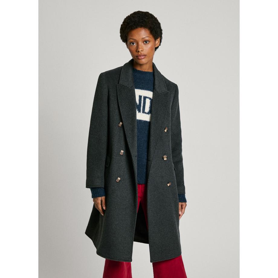 Pepe Jeans London Cappotto Beth a doppio petto  