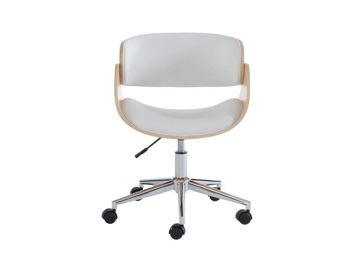 Vente-unique Chaise de bureau JELSA Hauteur ajustable Simili métal chromé Chêne  