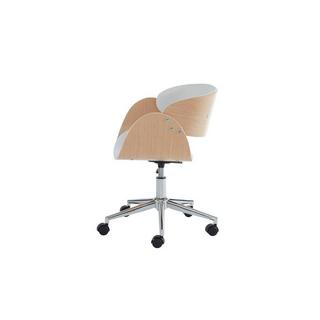 Vente-unique Chaise de bureau JELSA Hauteur ajustable Simili métal chromé Chêne  